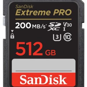 SanDisk 512 GB SDXC ExtremePro 200MB/s V30 UHS-I U3 Speicherkarte Class 10 Lesen 200 MB/sec Schreiben 140 MB/sec