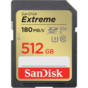 Die SanDisk Extreme SD-UHS-I-Speicherkarte spart wertvolle Zeit beim Übertragen von Mediendateien mit einer Lesegeschwindigkeit von bis zu 180 MB/s [6] dank SanDisk