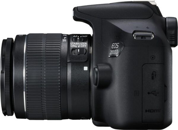 Canon EOS 2000D - Digitalkamera - SLR - 24,1 MPix - APS-C - 1080p / 30 BpS - 3x optischer Zoom EF-S 18-55-mm-IS-II-Objektiv - Wi-Fi, NFC (2728C003)