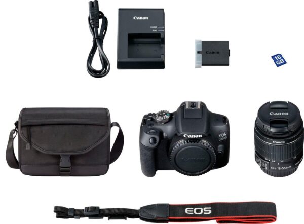 Canon EOS 2000D Kit Spiegelreflexkamera (EF-S 18-55 IS II, 24,1 MP, NFC, WLAN (Wi-Fi), inkl. EF-S 18-55 IS II Objektiv) – Bild 4