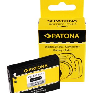 PATONA Akku f. Nikon CoolPix P300 S70 S710 S610 S610c S620 EN-EL12 Mit diesem Li-Ionen-Akku erwerben Sie ein Qualitätsprodukt. Der Akku ist 100% baugleich zu dem Original