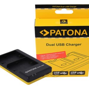 PATONA Dual Schnell-Ladegerät f. Panasonic DMW-BLF19 inkl. Micro-USB Kabel Der PATONA DMW-BLF19