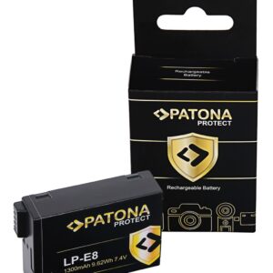 PATONA PROTECT Akku f. Canon EOS 550D 600D 650D 700D LPE8 LP-E8 LP-E8+ Neu und exklusiv bei PATONA sind unsere Akkus der PROTECT-Serie. Diese zeichnen sich durch ein Gehäuse