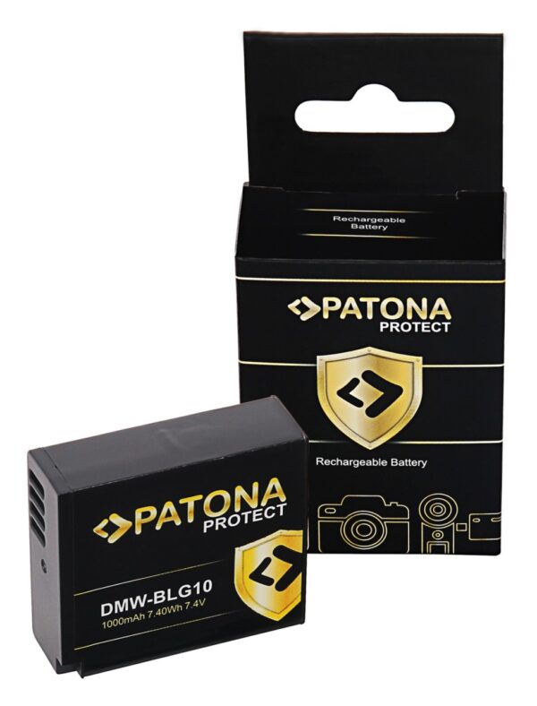 PATONA PROTECT Akku f. Panasonic DMW-BLG10 DMW-BLE9 DMC-GF3 DMC-LX85 DMC-LX100 Neu und exklusiv bei PATONA sind unsere Akkus der PROTECT-Serie. Diese zeichnen sich durch ein