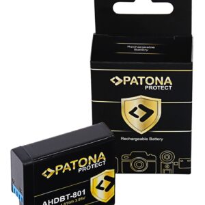 PATONA PROTECT Akku f. GoPro Hero 8 AHDBT-801 Hero 7 AHDBT-701 Hero 6 Hero 5 AHDBT-501 Neu und exklusiv bei PATONA sind unsere Akkus der PROTECT-Serie. Diese zeichnen sich