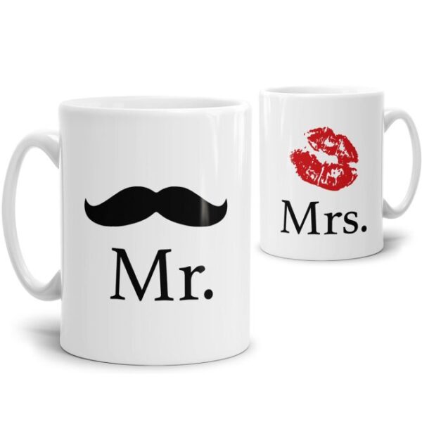 Unser Kaffeebecher-Set für Mr. und Mrs. mit Schnurrbart und Kussmund ist das perfekte Geschenk für Pärchen. Ob zur Nutzung im Büro oder Zuhause...