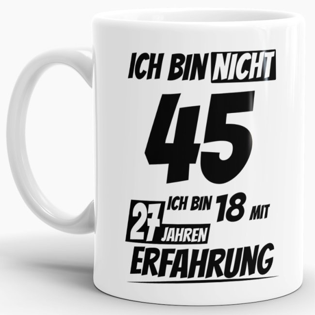 Tasse mit lustigem Geburtstagsspruch als Geschenkidee für Freunde und Familie zum Geburtstag. Lustige Geburtstagstasse aus hochwertiger Keramik und...