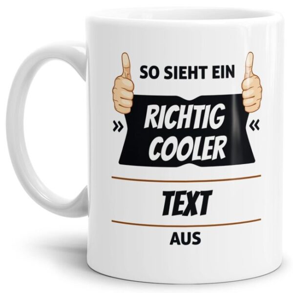 Die coole Kaffeetasse aus hochwertiger Keramik kann mit eigenem Männer-Beruf personalisiert werden. Perfekt für den morgendlichen Kaffee auf der...