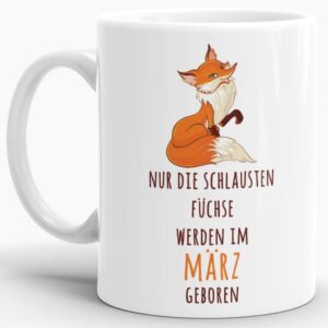 Persönliche Fuchstasse als Geburtstagsgeschenk für alle schlauen Füchse. Lustige Geschenkidee für Freunde und Familie zum Geburtstag. Tasse mit...