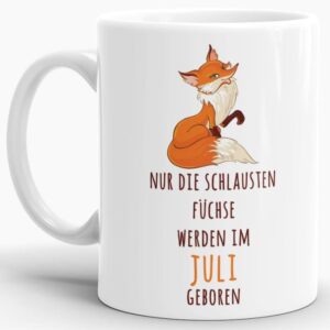 Persönliche Fuchstasse als Geburtstagsgeschenk für alle schlauen Füchse. Lustige Geschenkidee für Freunde und Familie zum Geburtstag. Tasse mit...