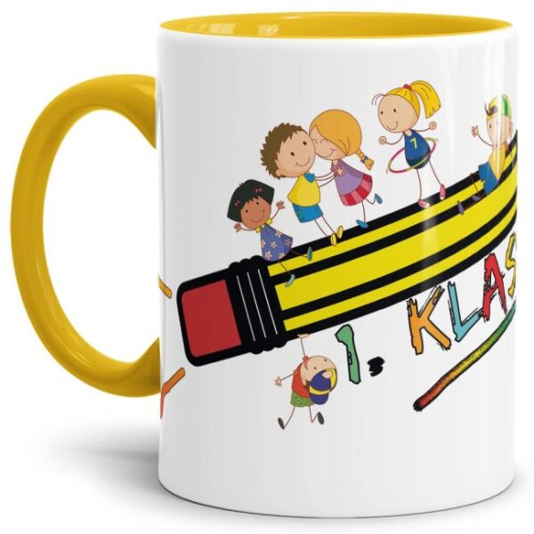 Tasse für Schulanfänger - 1. Klasse - zum Schulanfang. Eine süße Geschenkidee zur Einschulung.