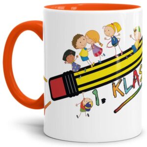 Tasse für Schulanfänger - 1. Klasse - zum Schulanfang. Eine süße Geschenkidee zur Einschulung.