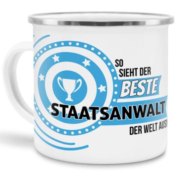 Berufe-Tasse mit lustigem Spruch - So sieht der beste Staatsanwalt aus - ist eine ideale Geschenkidee passend zu jedem Anlass. Unsere Berufe-Tassen...