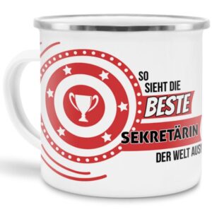 Berufe-Tasse mit lustigem Spruch - So sieht die beste Sekretärin aus - ist eine ideale Geschenkidee passend zu jedem Anlass. Unsere Berufe-Tassen...