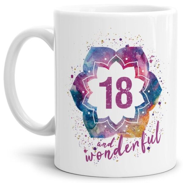 Tasse zum Geburtstag mit süßem Spruch - Wonderful - Persönliche Geburtstagstasse für die beste Freundin