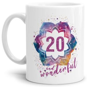 Tasse zum Geburtstag mit süßem Spruch - Wonderful - Persönliche Geburtstagstasse für die beste Freundin