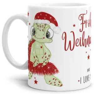 Weihnachtstasse - Frohe Weihnachten und I love you - eine liebe Geschenkidee zur Adventszeit