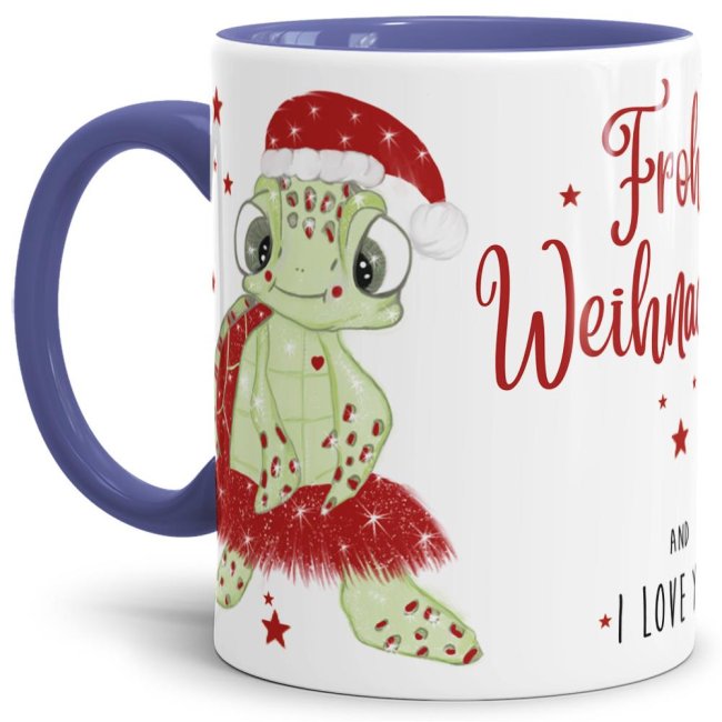 Weihnachtstasse - Frohe Weihnachten und I love you - eine liebe Geschenkidee zur Adventszeit