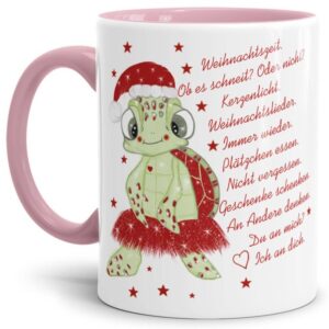 Weihnachtstasse mit witzigem Weihnachtsgedicht - ein lustiges Geschenk für Freunde und Kollegen oder für den Chef in der Adventszeit