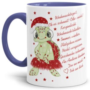 Weihnachtstasse mit witzigem Weihnachtsgedicht - ein lustiges Geschenk für Freunde und Kollegen oder für den Chef in der Adventszeit