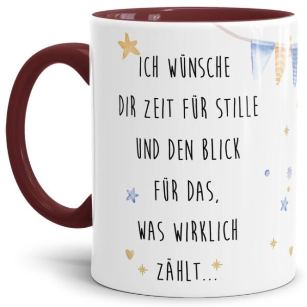 Tasse mit schönem Weihnachtsspruch - Ich wünsche Dir - eine besondere Geschenkidee zur Adventszeit oder als Weihnachtsgeschenk