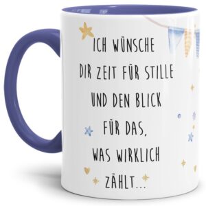 Tasse mit schönem Weihnachtsspruch - Ich wünsche Dir - eine besondere Geschenkidee zur Adventszeit oder als Weihnachtsgeschenk