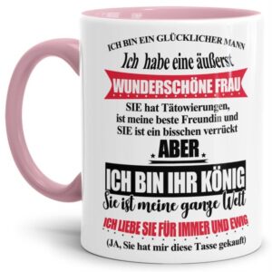 Besondere Spruchtasse als Partnergeschenk für Frauen und Männer