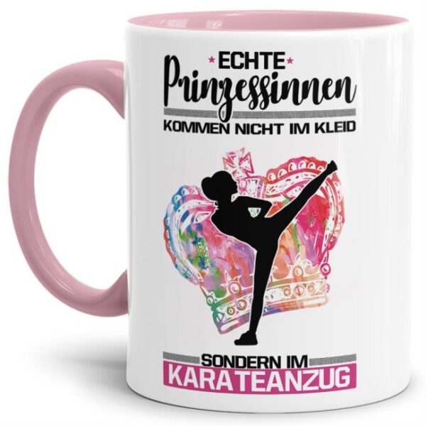 Eine echte Prinzessin trägt nicht nur High-Heels - sie ist auch sportlich! Hochwertiger Kaffeebecher - Innen & Henkel Rosa - für jede Frau und...