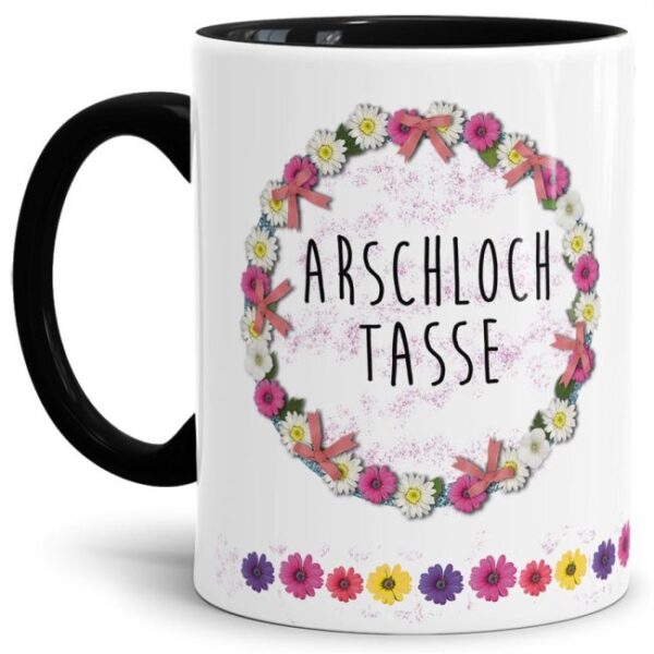 Mit diesem hochwertigen Kaffeebecher und lustigem Spruch sind Lacher garantiert - Arschloch Tasse - Eine tolle und witzige Geschenkidee für Familie...