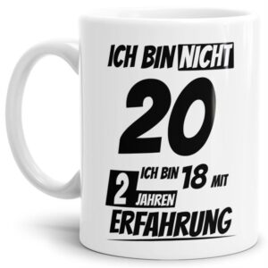 Tasse mit lustigem Geburtstagsspruch als Geschenkidee für Freunde und Familie zum Geburtstag. Lustige Geburtstagstasse aus hochwertiger Keramik und...