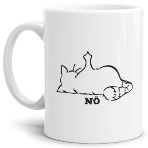 Freche Katze auf Tasse mit eindeutigem Statement. Lustiges Geschenk für manchmal etwas nervige Teenager. Die lustige Tasse in Weiß aus hochwertiger...