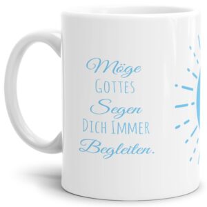 Keramiktasse mit Spruch zur Konfirmation oder Kommunion - eine persönliche und besondere Geschenkidee und tolle Erinnerung für jedes Kind und jeden...