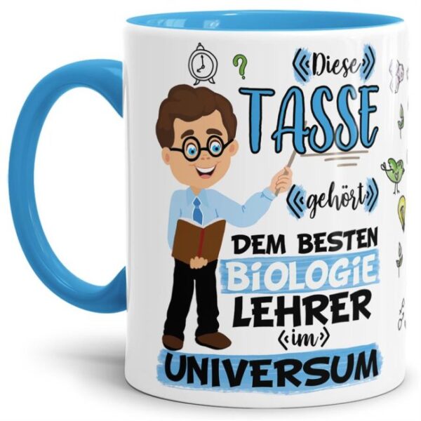 Tasse aus hochwertiger Keramik für den besten Biologie-Lehrer im Universum. Perfekt als kleines Geschenk zum Schulabschluss für den Lieblings-...