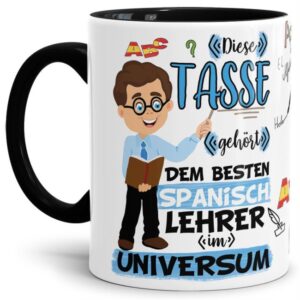 Tasse aus hochwertiger Keramik für den besten Spanisch-Lehrer im Universum. Perfekt als kleines Geschenk zum Schulabschluss für den Lieblings-...