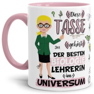 Tasse aus hochwertiger Keramik für die beste Biologie-Lehrerin im Universum. Perfekt als kleines Geschenk zum Schulabschluss für die Lieblings-...