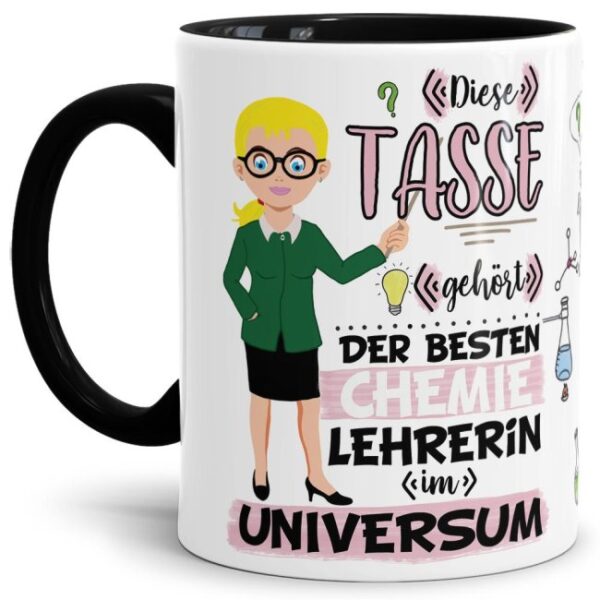 Tasse aus hochwertiger Keramik für die beste Chemie-Lehrerin im Universum. Perfekt als kleines Geschenk zum Schulabschluss für die Lieblings-...