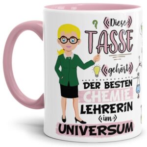 Tasse aus hochwertiger Keramik für die beste Chemie-Lehrerin im Universum. Perfekt als kleines Geschenk zum Schulabschluss für die Lieblings-...