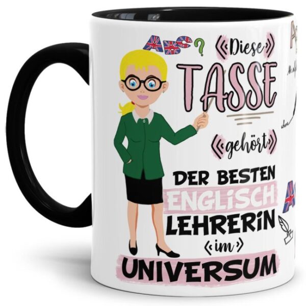 Tasse aus hochwertiger Keramik für die beste Englisch-Lehrerin im Universum. Perfekt als kleines Geschenk zum Schulabschluss für die Lieblings-...