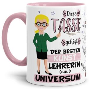 Tasse aus hochwertiger Keramik für die beste Kunst-Lehrerin im Universum. Perfekt als kleines Geschenk zum Schulabschluss für die Lieblings-...