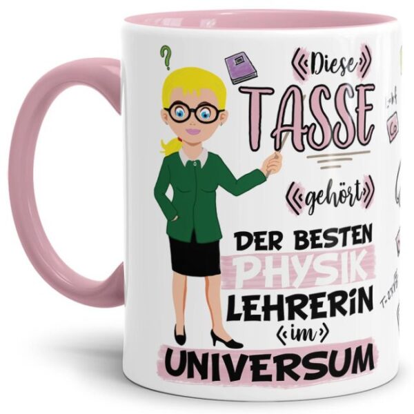 Tasse aus hochwertiger Keramik für die beste Physik-Lehrerin im Universum. Perfekt als kleines Geschenk zum Schulabschluss für die Lieblings-...