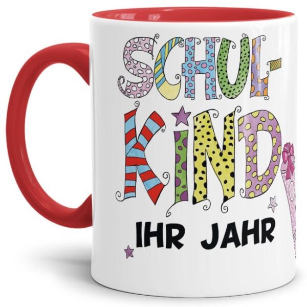 Die Kitazeit ist rum und die Einschulung steht vor der Tür. Unsere liebevoll gestalteten Becher mit dem Schriftzug - Schulkind - für Mädchen...