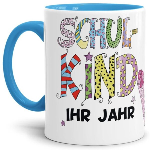 Die Kitazeit ist rum und die Einschulung steht vor der Tür. Unsere liebevoll gestalteten Becher mit dem Schriftzug - Schulkind - für Mädchen...