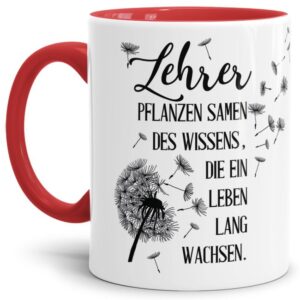 Ihr sucht ein Geschenk für die beste Lehrerin oder den coolsten Lehrer? Unsere Lehrer-Tassen mit besonderen Sprüchen sind für jeden Lehrer mit Herz...