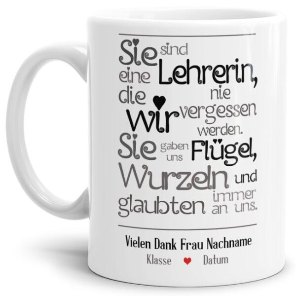 Ihr sucht ein Geschenk für die beste Lehrerin oder den coolsten Lehrer? Unsere Lehrer-Tassen mit besonderen Sprüchen sind für jeden Lehrer mit Herz...