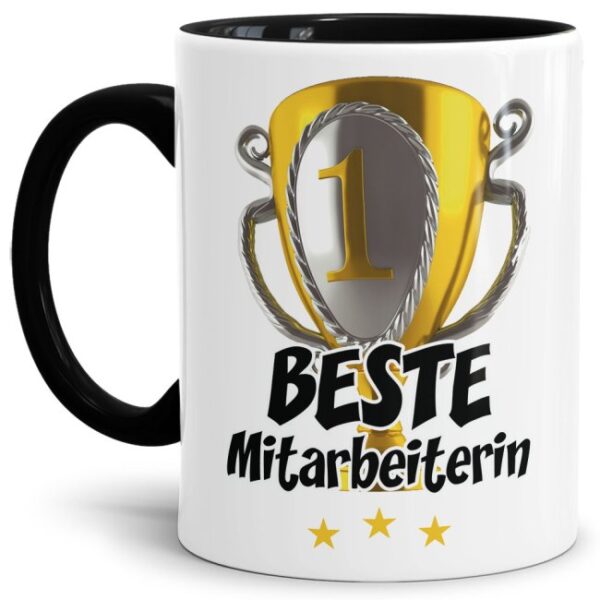 Originelle Spruch-Tasse für die beste Mitarbeiterin. Eine besondere Geschenk-Idee zu jeder Gelegenheit - zum Danke sagen für eine besondere...