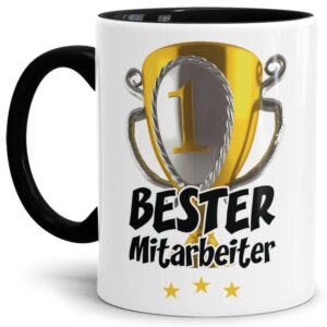 Originelle Spruch-Tasse für den besten Mitarbeiter. Eine besondere Geschenk-Idee zu jeder Gelegenheit - zum Danke sagen für eine besondere...