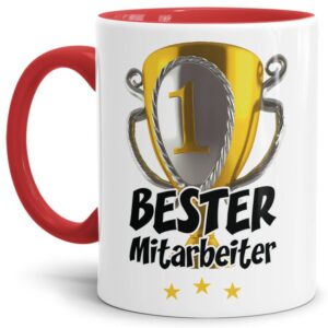 Originelle Spruch-Tasse für den besten Mitarbeiter. Eine besondere Geschenk-Idee zu jeder Gelegenheit - zum Danke sagen für eine besondere...