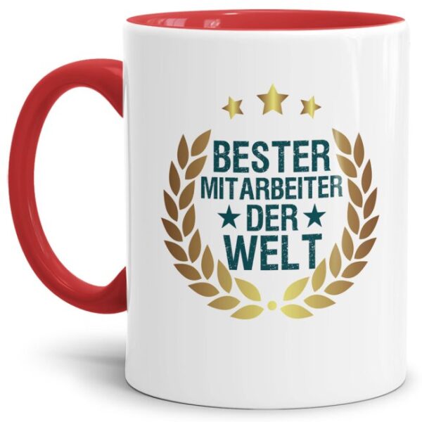 Originelle Spruch-Tasse für den besten Mitarbeiter der Welt. Eine besondere Geschenk-Idee zu jeder Gelegenheit - zum Danke sagen für eine besondere...