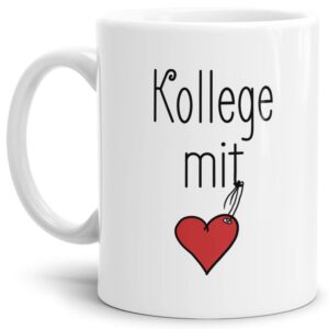 Originelle Spruch-Tasse Kollege mit Herz". Eine besondere Geschenk-Idee zu jeder Gelegenheit - zum Danke sagen für eine besondere Leistung