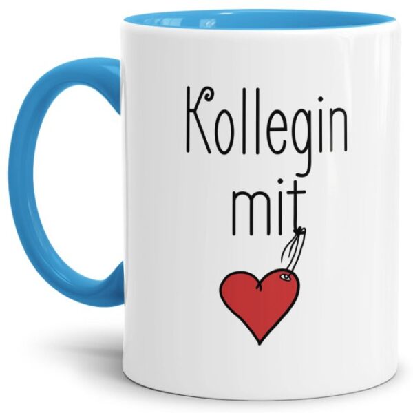 Originelle Spruch-Tasse Kollegin mit Herz". Eine besondere Geschenk-Idee zu jeder Gelegenheit - zum Danke sagen für eine besondere Leistung